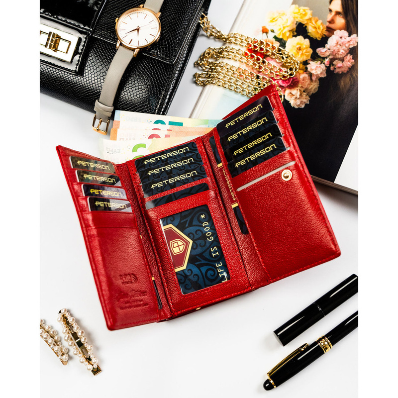 Skórzany damski portfel Peterson PTN PS108-MLF