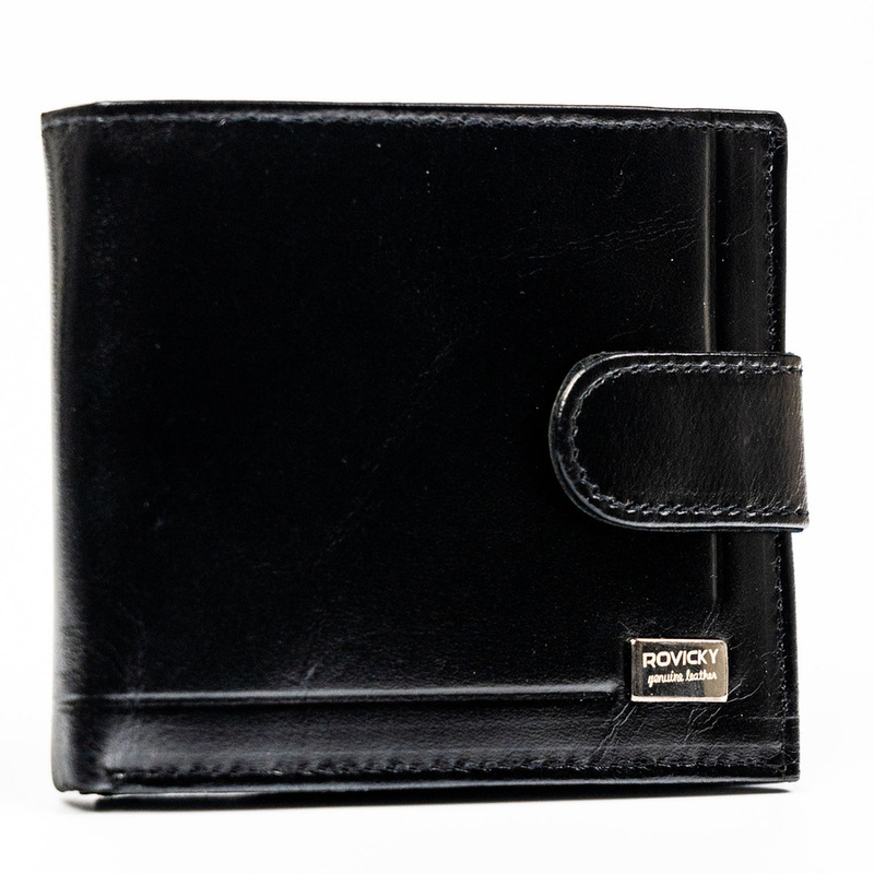 Kompaktowy męski portfel skórzany Rovicky z RFID