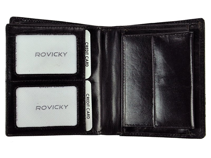 Skórzany męski portfel Rovicky PC-106-BAR RFID