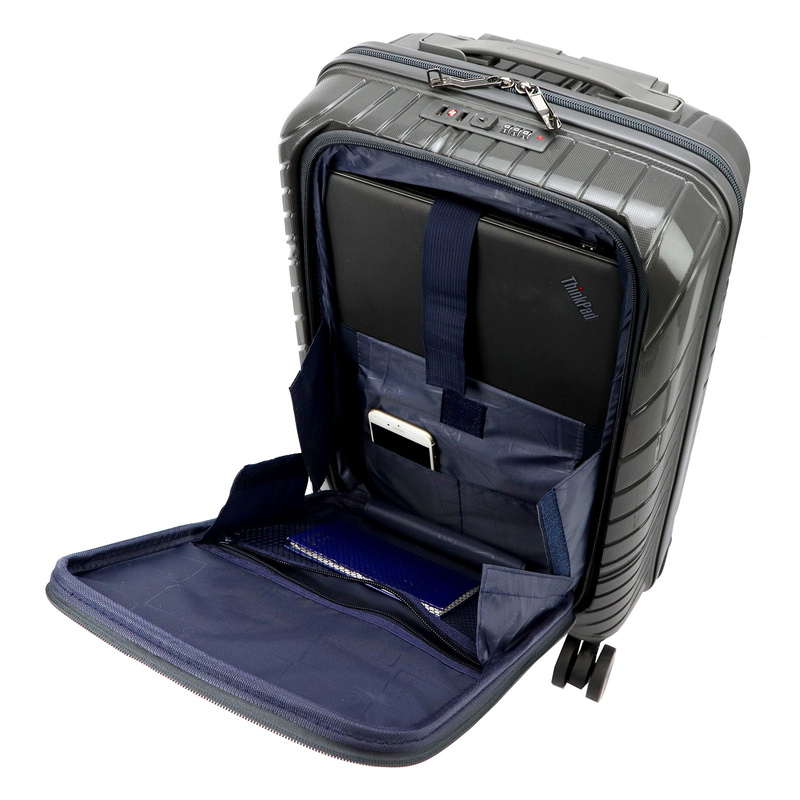 Pierre Cardin walizka na kółkach materiał ABS z zamkiem szyfrowym