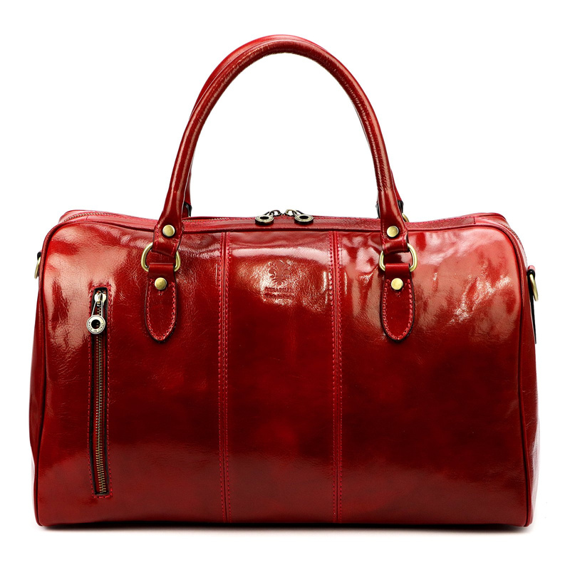 Gregorio podróżna torba skóra naturalna torba weekendowa duża z paskiem