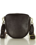Torba skórzana na dwa zamki crossbody camera bag - MARCO MAZZINI brąz ciemny