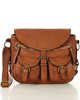 MARCO MAZZINI Skórzana torebka listonoszka z kieszeniami safari handmade bag camel