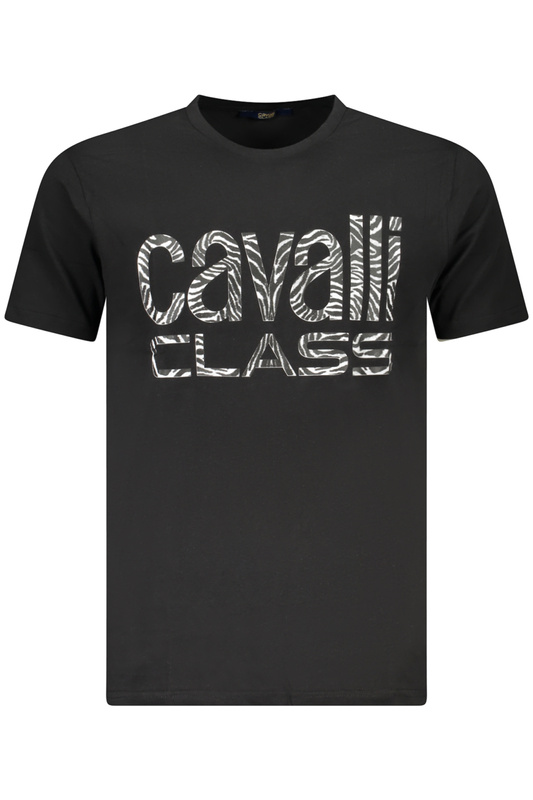 KOSZULKA CAVALLI CLASS Z KRÓTKIM RĘKAWEM MĘSKA CZARNA
