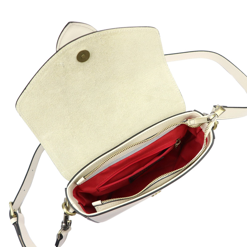 Luka damska listonoszka skóra naturalna torebka przez ramię z klapą