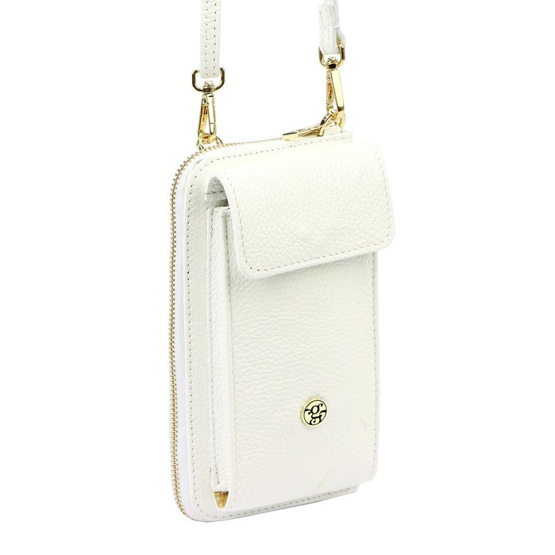 Gregorio etui na telefon z paskiem na ramię portfel torebka skóra naturalna