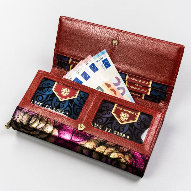 Skórzany damski portfel Peterson PTN 42100-MD