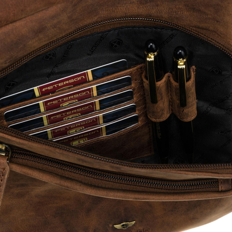 Saszetka męska z naturalnej skóry Peterson PTN RIVER-NSH