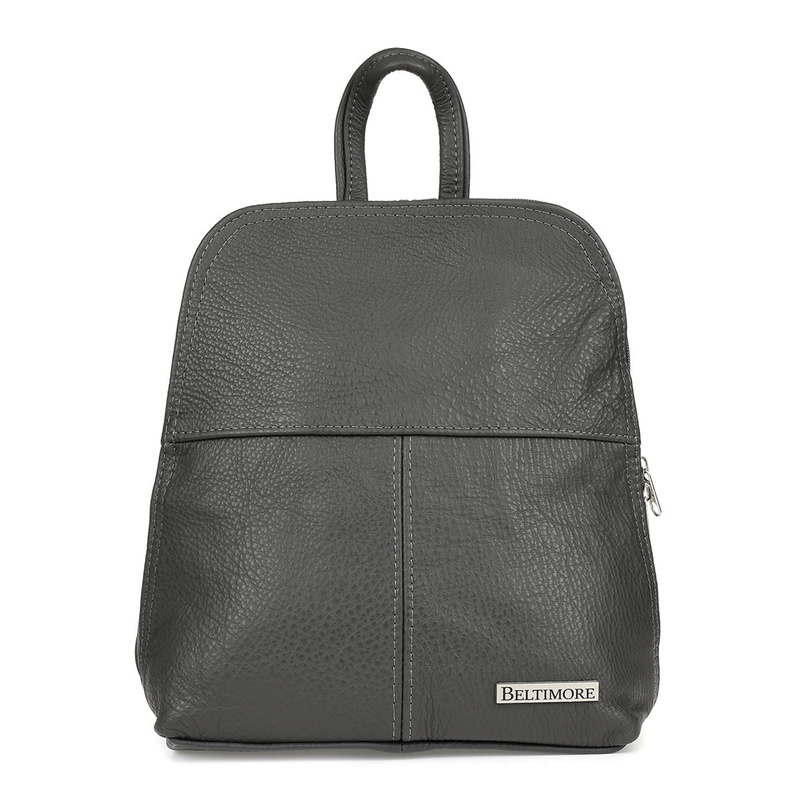 Plecak skórzany szara torebka elegancka poręczna Beltimore 021