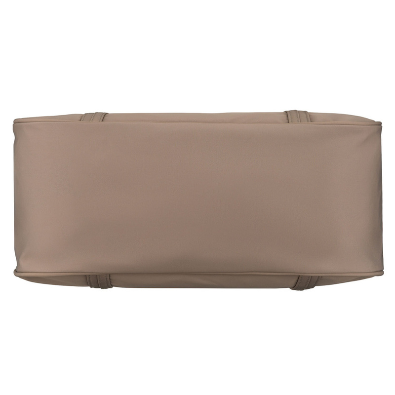 Shopperka damska z poliestru w beżowym kolorze, jednokomorowa i zamykana suwakiem - Peterson