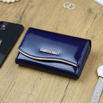 Gregorio portmonetka damski portfel skóra naturalna lakierowana