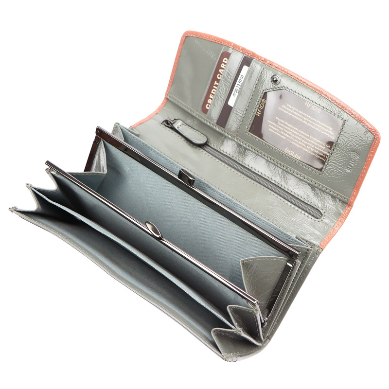 Mato Grosso podłużny damski portfel skóra naturalna portmonetka RFID