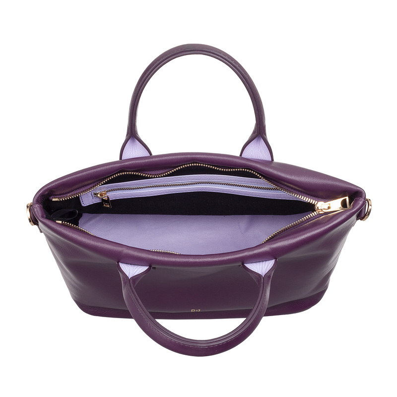 Dudu damski kuferek skóra naturalna torba do ręki z paskiem i kieszenią