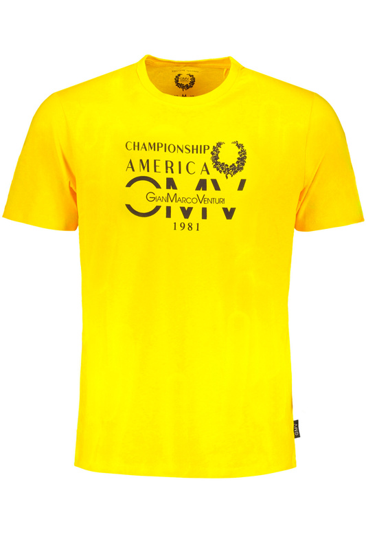 GIAN MARCO VENTURI ŻÓŁTY T-SHIRT MĘSKI Z KRÓTKIM RĘKAWEM
