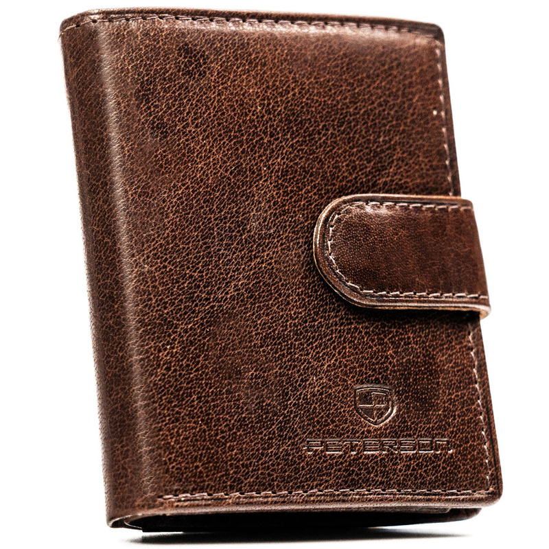 Skórzany męski portfel Peterson PTN RM-12L-BUF