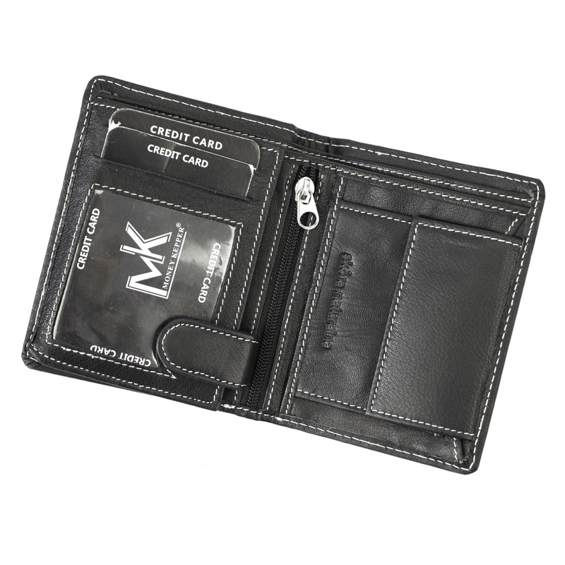 Duży stylowy Skórzany męski portfel Money Kepper