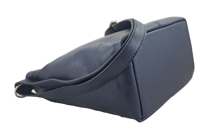 Listonoszka damska skórzana - Barberini's - Granatowa