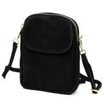 Luka Mała damska dwukomorowa listonoszka skórzana zamszowa przez ramię