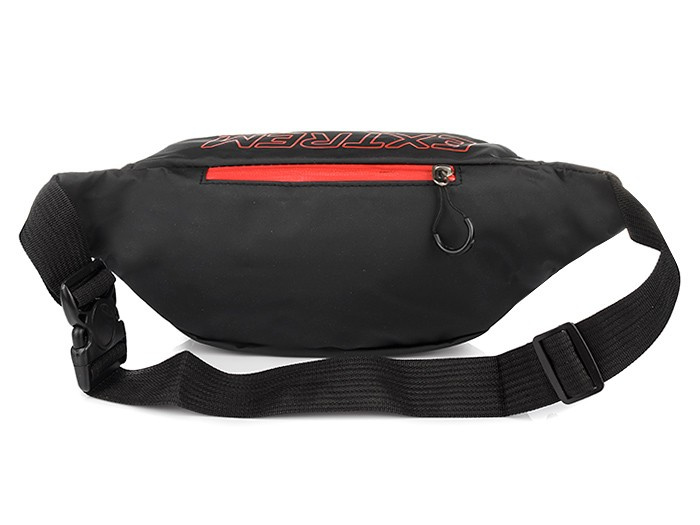 Bag Street Nerka Saszetka Nieprzemakalna duża czarno-czerwona T51