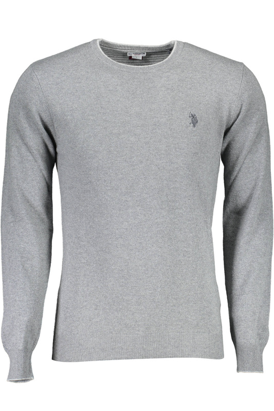 SZARY MĘSKI SWETER POLO US