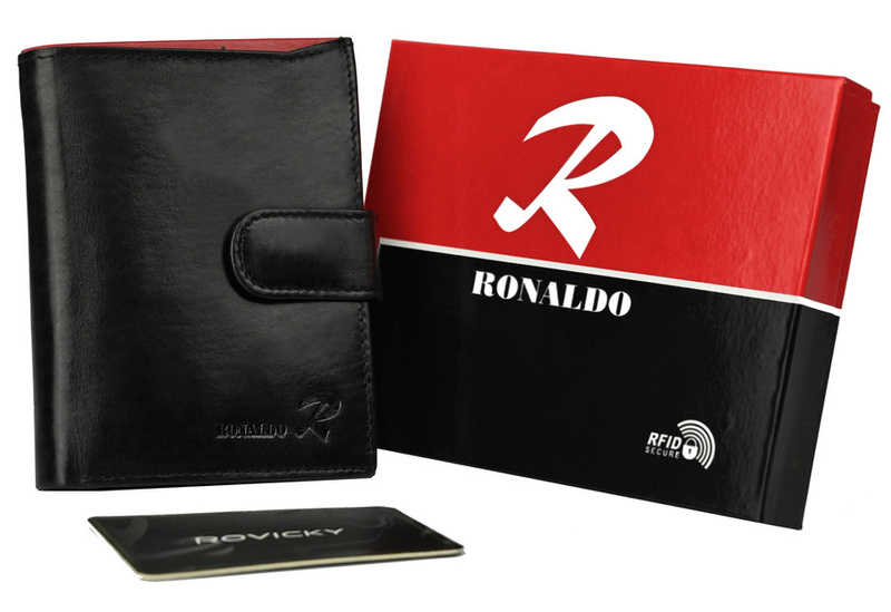 Skórzany portfel z zapinką i systemem RFID Ronaldo