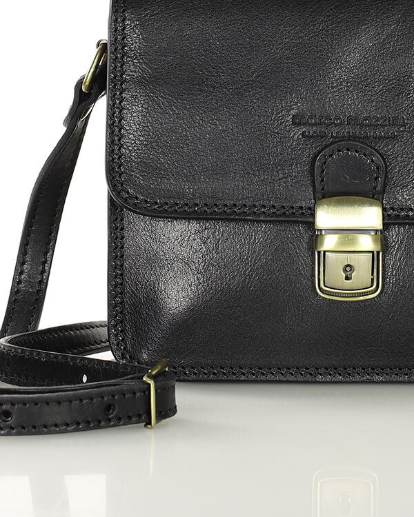 Torba skórzana kwadratowa premium Florence bag - MARCO MAZZINI brązowa