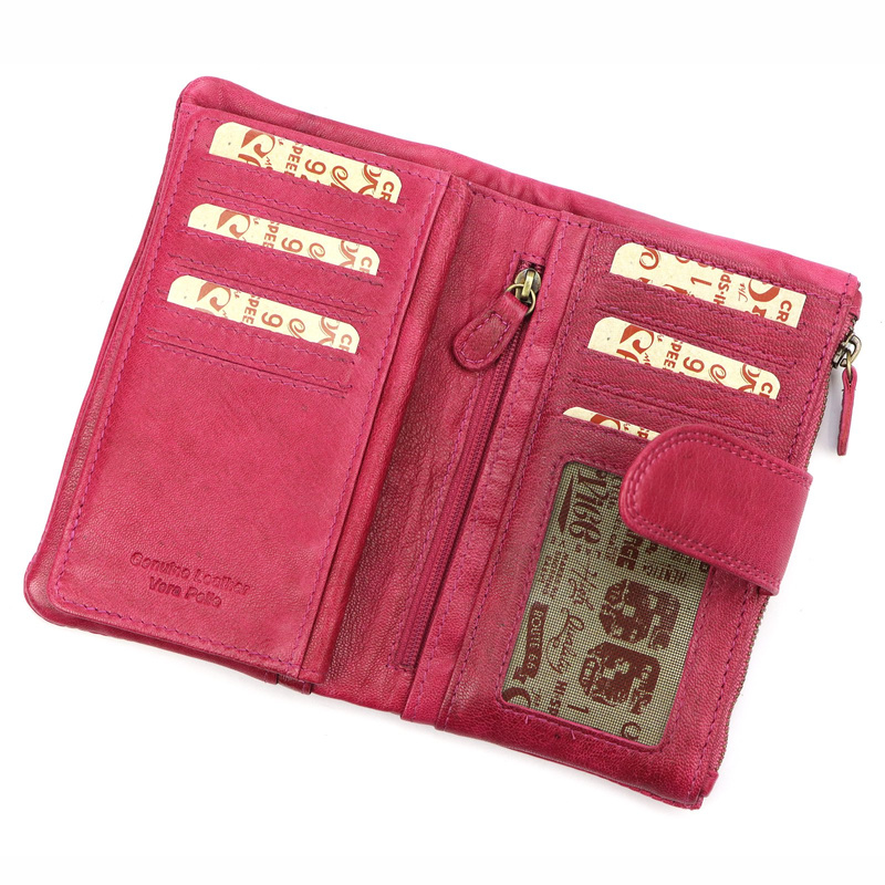 Route 66 damska portmonetka skóra naturalna podłużny duży portfel pionowy