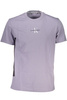 CALVIN KLEIN FIOLETOWY MĘSKI T-SHIRT Z KRÓTKIM RĘKAWEM