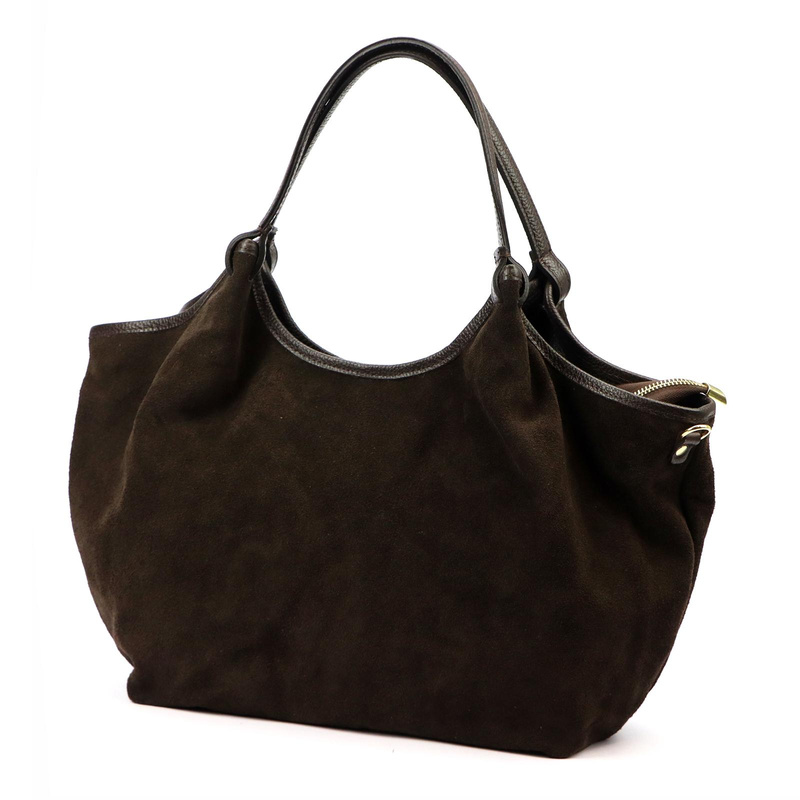 Luka damska shopperbag skóra naturalna zamszowa torebka na ramię organizer