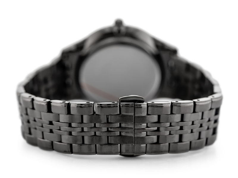 ZEGAREK MĘSKI BISSET BSDF383 (zb094d) - SZAFIROWE SZKŁO