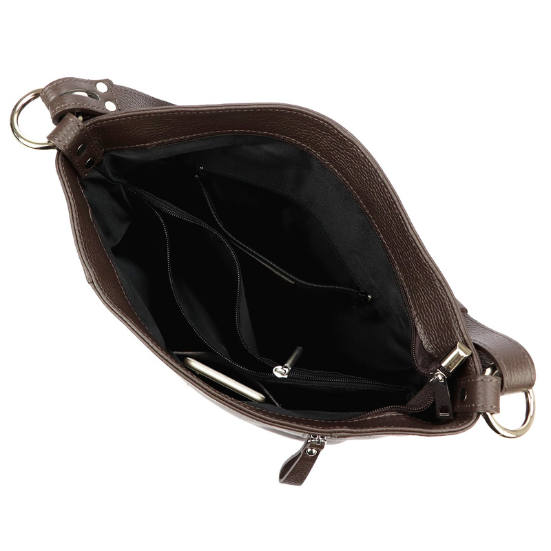 MiaMore damska torebka na ramię shopperbag skórzana z kieszeniami