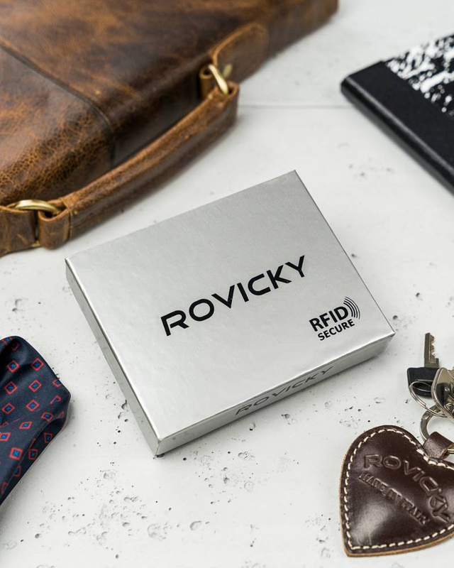 Małe skórzane Etui na karty i dokumenty od Rovicky