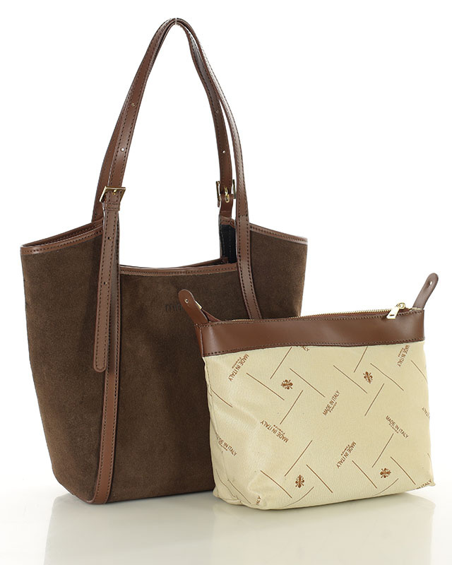 Torebka damska worek hobo bag skóra naturalna - MARCO MAZZINI czarna