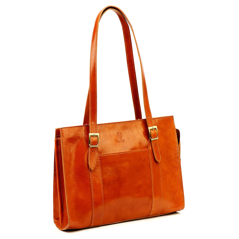 Damska elegancka dwukomorowa shopperbag na ramię z przegrodą Florence