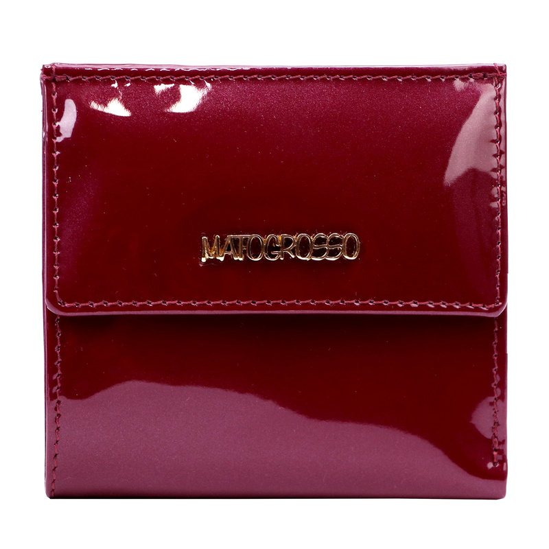 Mato Grosso mała damska portmonetka skóra naturalna lakierowana RFID