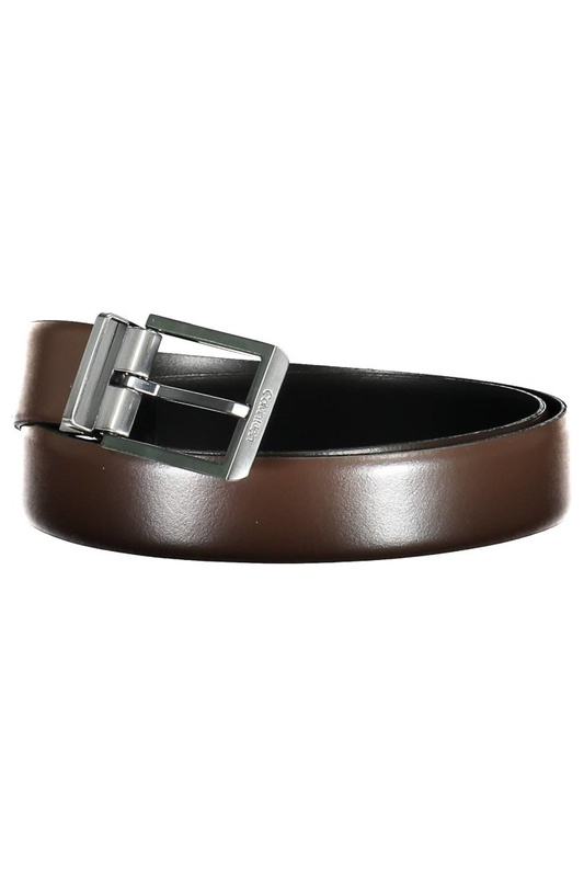 SKÓRZANY PASEK MĘSKI CALVIN KLEIN BRĄZ