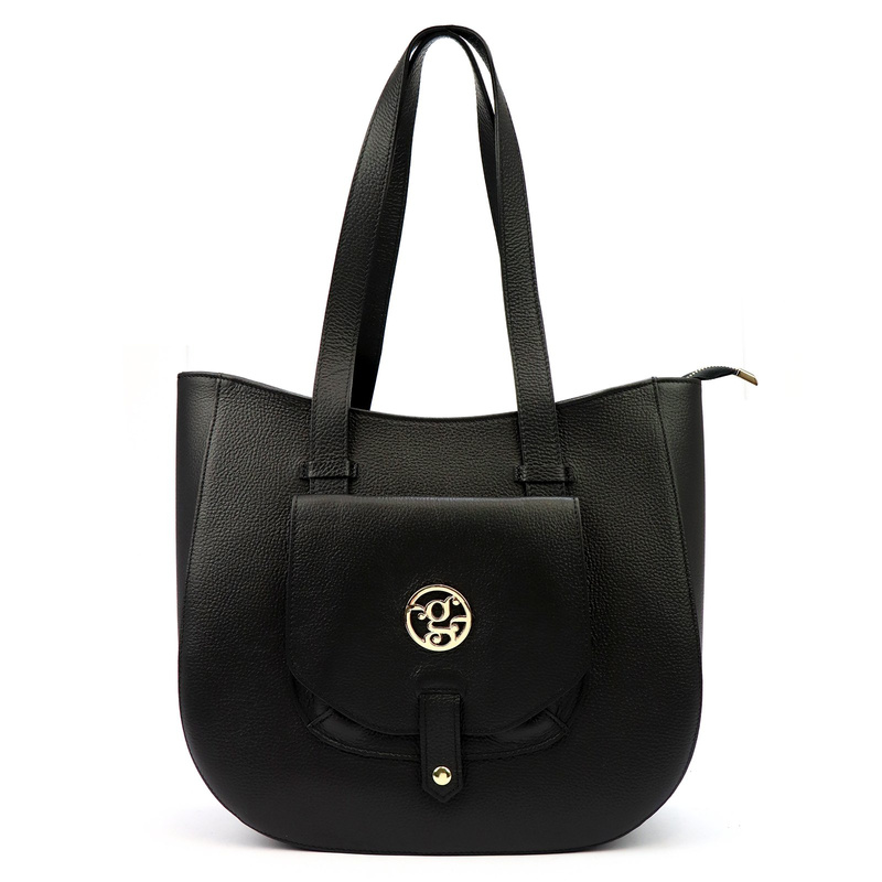 Elegancka Skórzana damska shopperbag torebka na ramię Gregorio z kieszenią