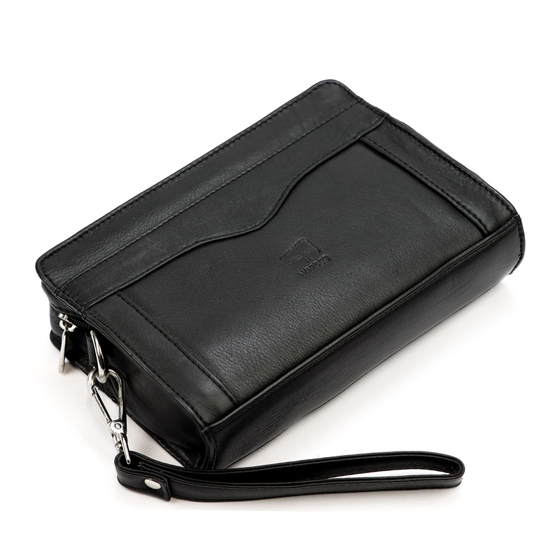 Nordee męska saszetka skóra naturalna torba do ręki z kieszeniami