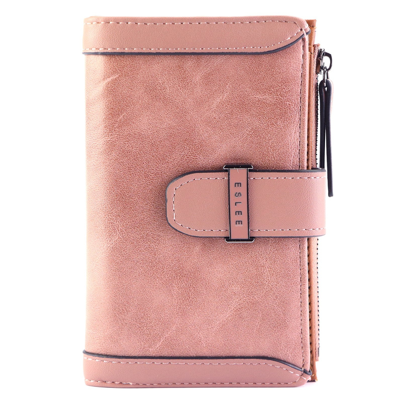 Eslee Duży Portfel Damski Podłużny Pionowy Skóra Eko Na Zatrzask