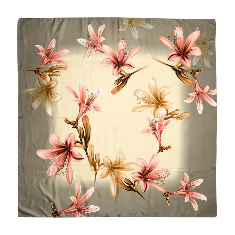 Ecru chusta damska apaszka pod szyję lekka elegancka oryginalna MDB-27