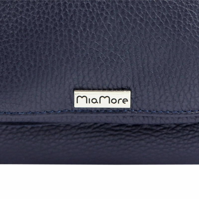Pojemna skórzana damska listonoszka przez ramię z kieszeniami MiaMore