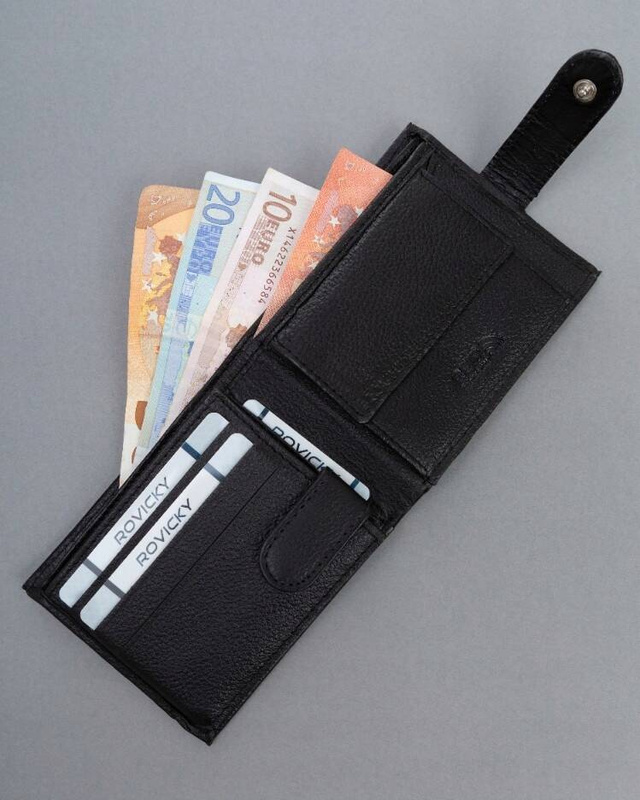 Mały skórzany portfel męski z RFID od 4U Cavaldi