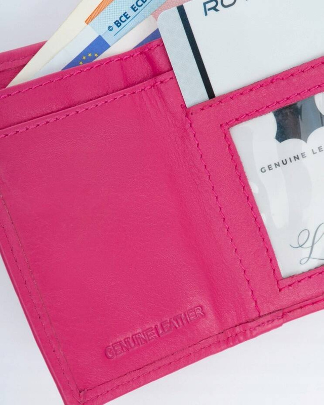 Rovicky Portfel Damski Mała Portmonetka Skóra Naturalna Przegrody Kieszeń