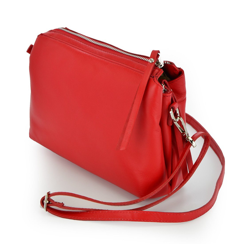 Skórzana mała damska listonoszka przez ramię