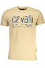 T-SHIRT M�SKI Z KR�TKIM R�KAWEM KLASY CAVALLI BE�OWY