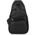 Saszetka nerka przez ramię crossbody męska modna torba dwukomorowa skóra naturalna F03