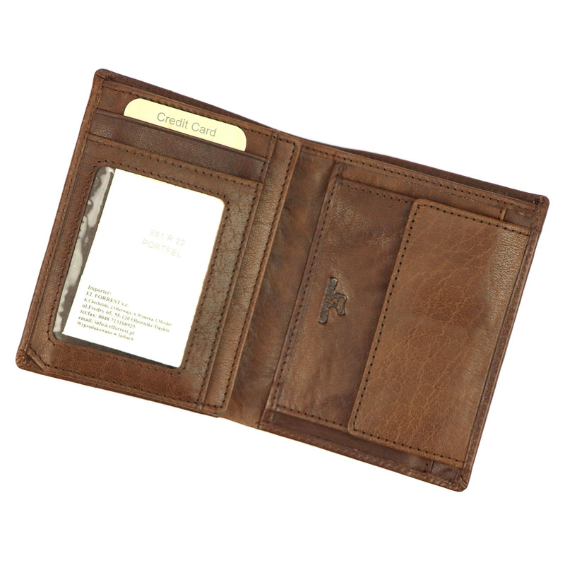 EL FORREST pionowy męski portfel skóra naturalna rozbudowany duży RFID