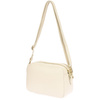 Skórzana damska torebka listonoszka ecru dwukomorowa pojemna na pasku P10