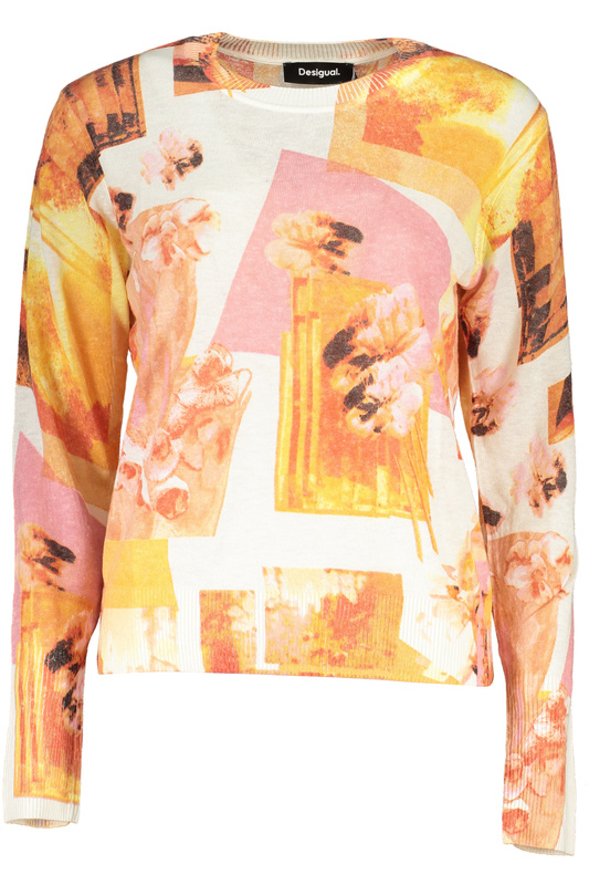 BIA�Y SWETER DESIGUAL DAMSKI