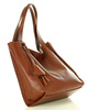 Modna torebka damska skórzany shopper bag - MARCO MAZZINI Portofino Max brąz